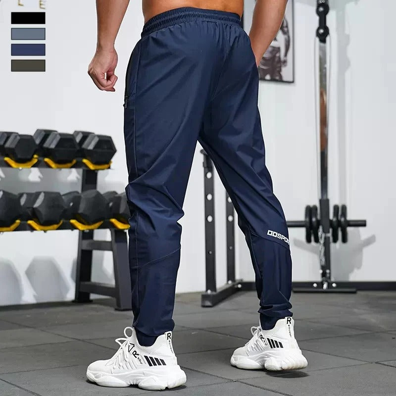 Pantalon en Soie Glacée "GlideFit"